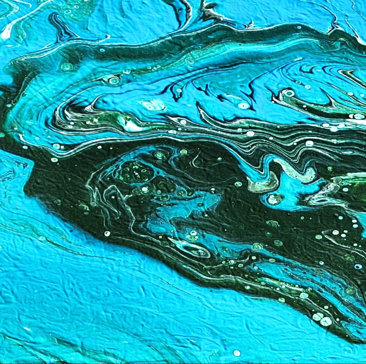 Abyssal Ridge - pour painting by Chris Broussard